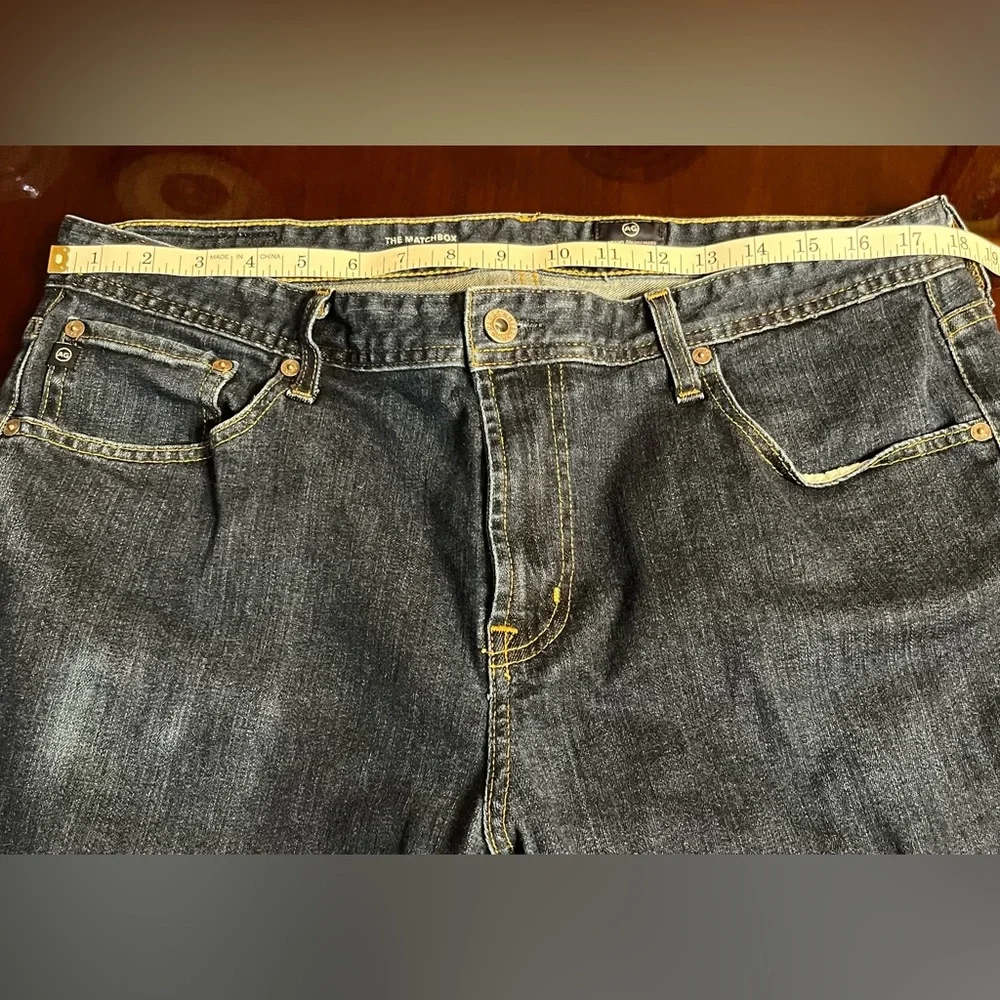 Men’s blue jeans slim straight Adriano Goldschmied pants denim Size 38X32